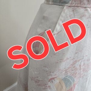 Sold: 80s Vintage Soft Cream Sailboat Print Skirt POCKETS!